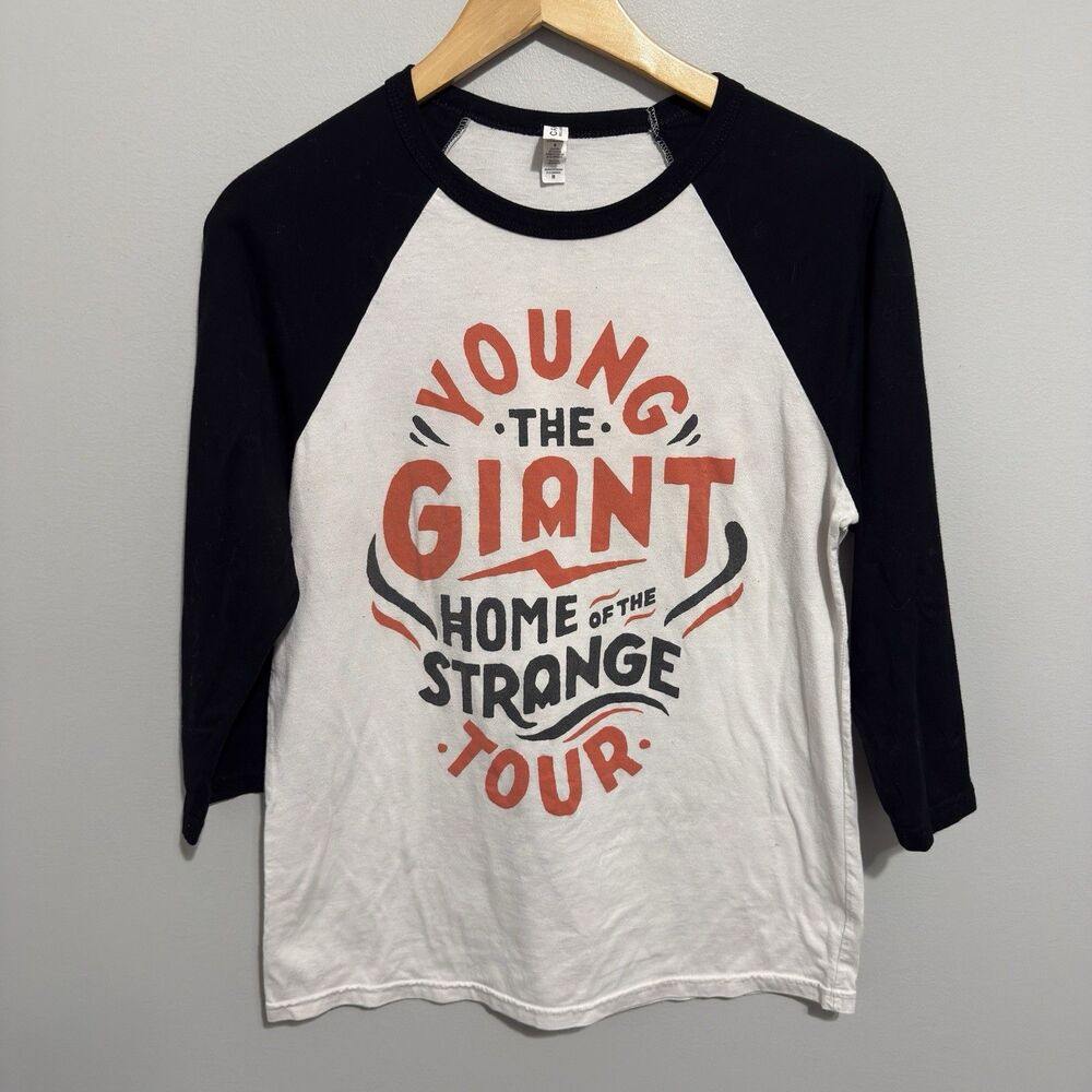Young The Giant Home of the Strange Tour 2016 Raglan 3/4 Sleeve Cream Shirt M